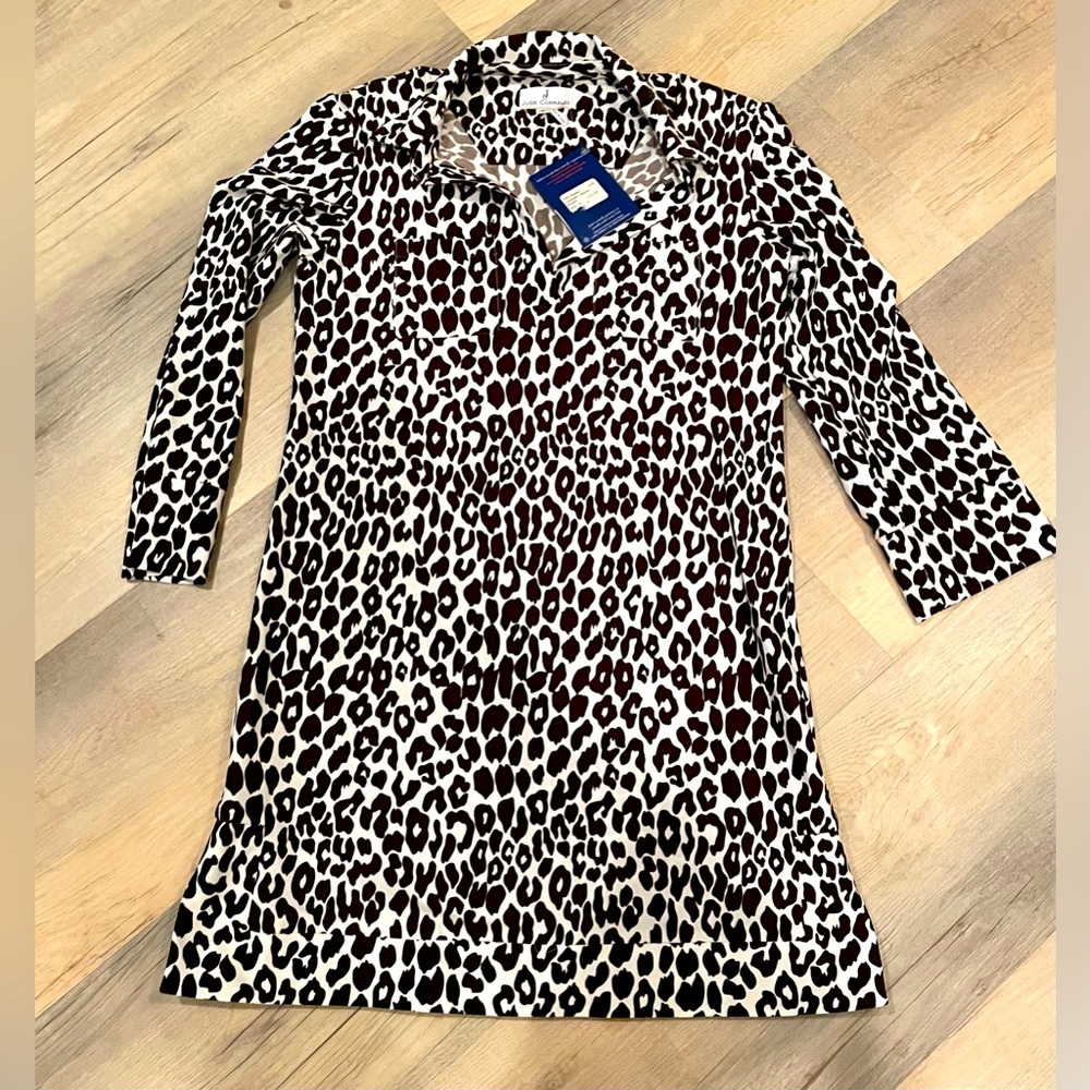 Jude Connally dress. Size small. 3/4 sleeve, cheetah print. Never worn, tags